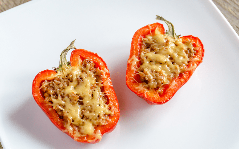 Budget-friendly meal:  stuffed peppers.