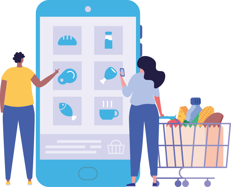 Buying groceries on mobile