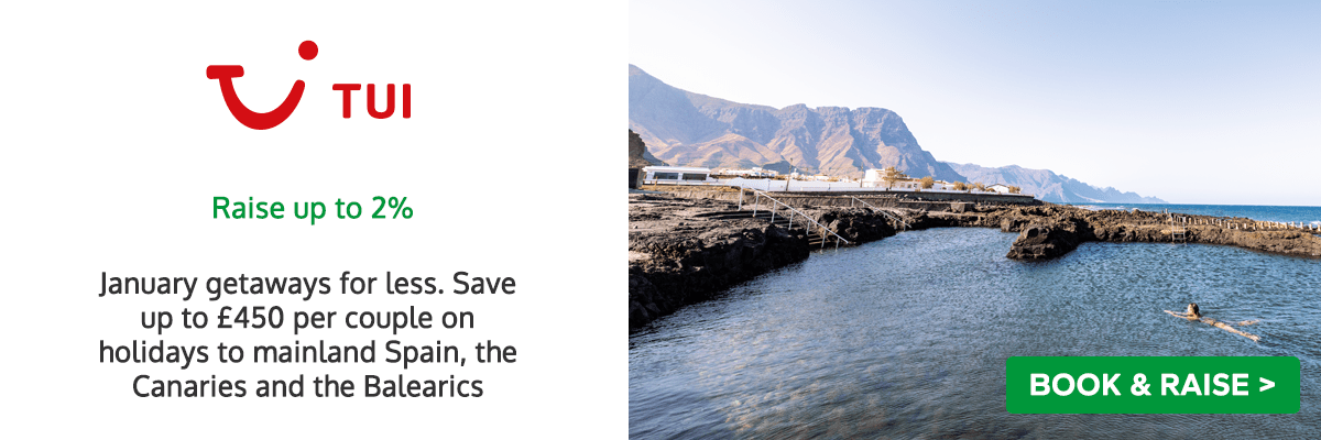 TUI - January ggetaways for less. Save up to £450 per couple on holidays to mainland Spain, the Canaries and the Balearics