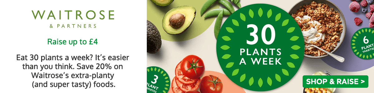 Waitrose - Save 20% on Waitrose's extra-planty (and super tasty) foods