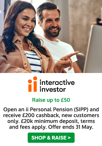 Interactive Investors - Open an ii Personal Pension (SIPP) and receive £200 cashback, new customers only