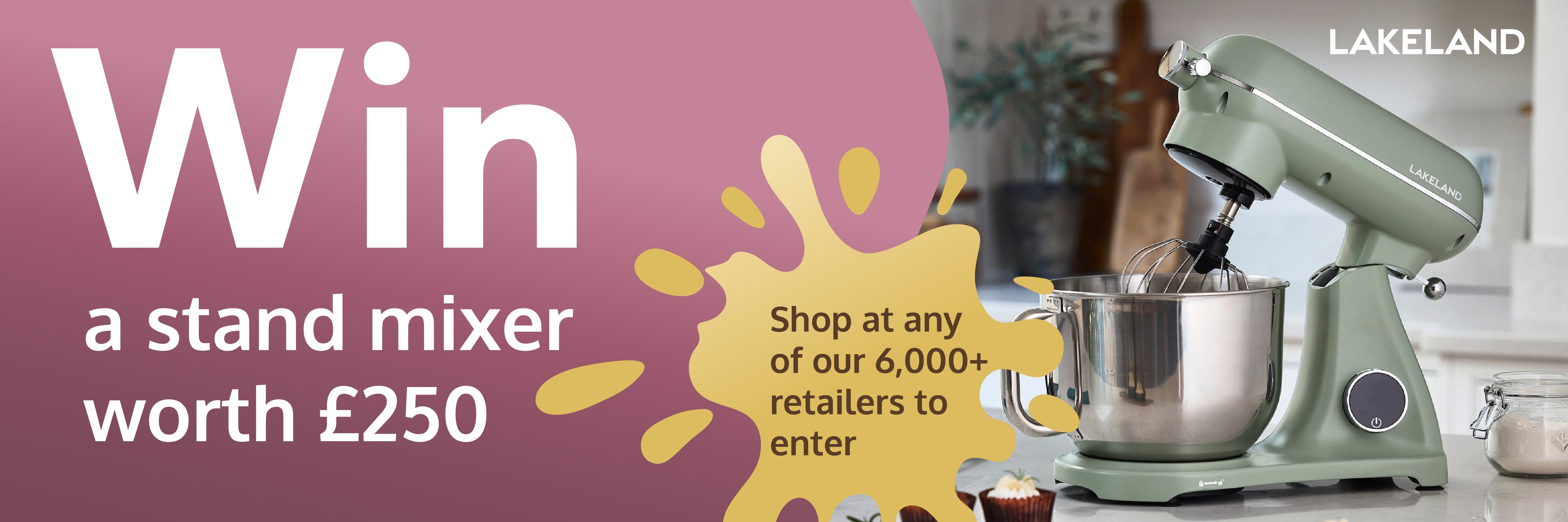 Win a £250 stand mixer from Lakeland
