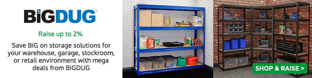 Save BiG on storage solutions for your warehouse, garage, stockroom, or retail environment with mega deals from BiGDUG