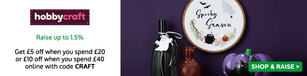 Hobbycraft - Get £5 off when you spend £20 or £10 off when you spend £40 and use our code
