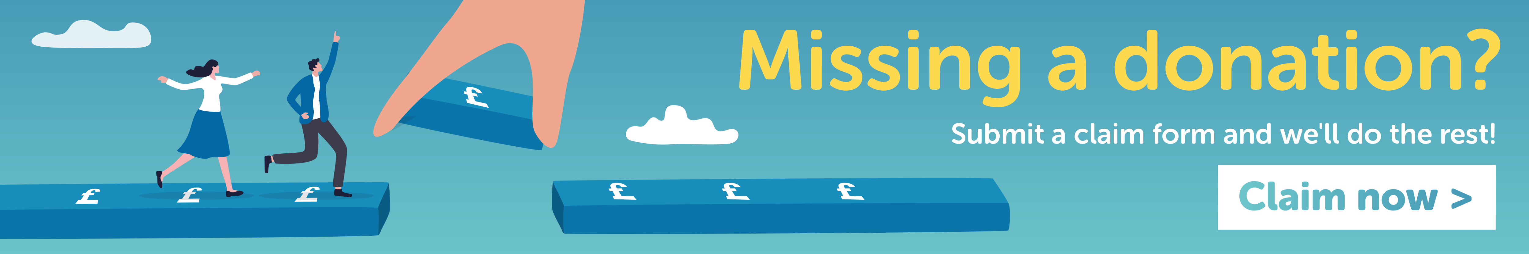 Dashboard - Missing a donation? We can help. Simply submit a claim and we will do the rest.